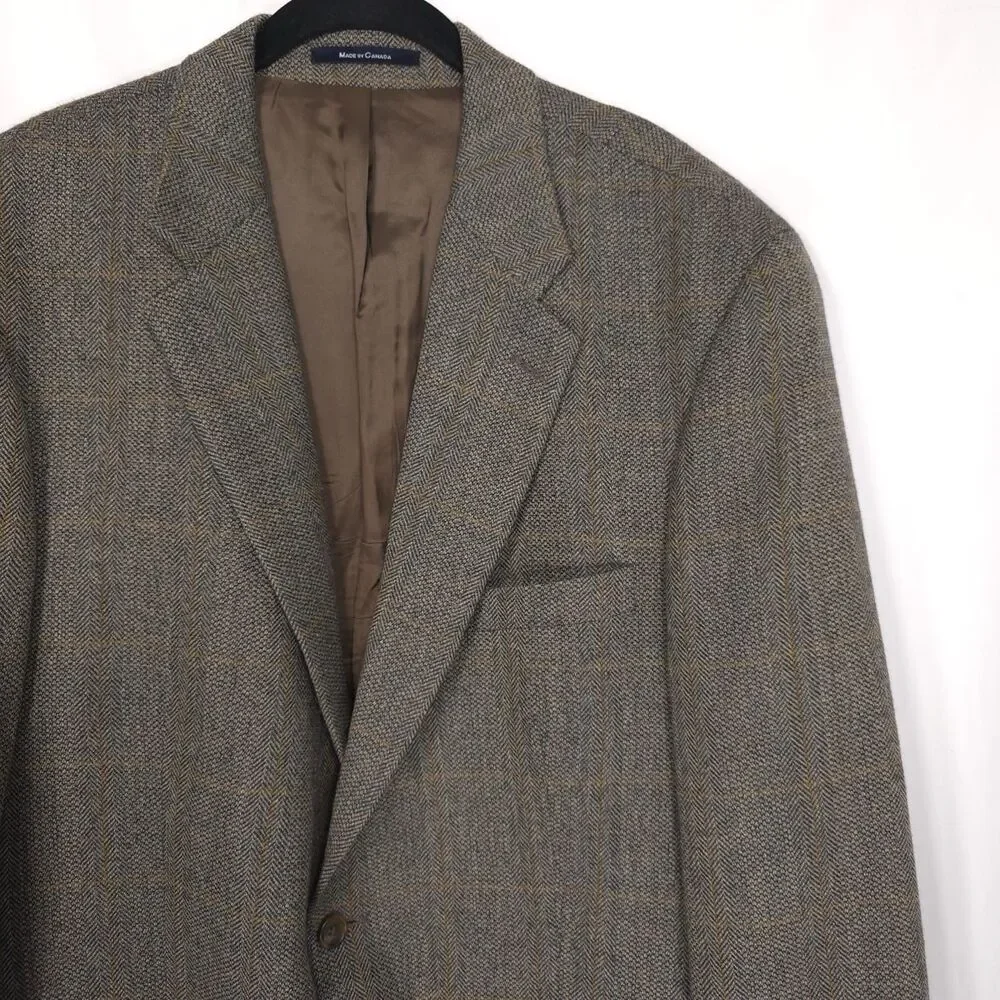 CHAPS RALPH LAUREN Sport Coat 46T‎ 100% PURE NEW WOOL Vintage CANADA MADE Blazer
